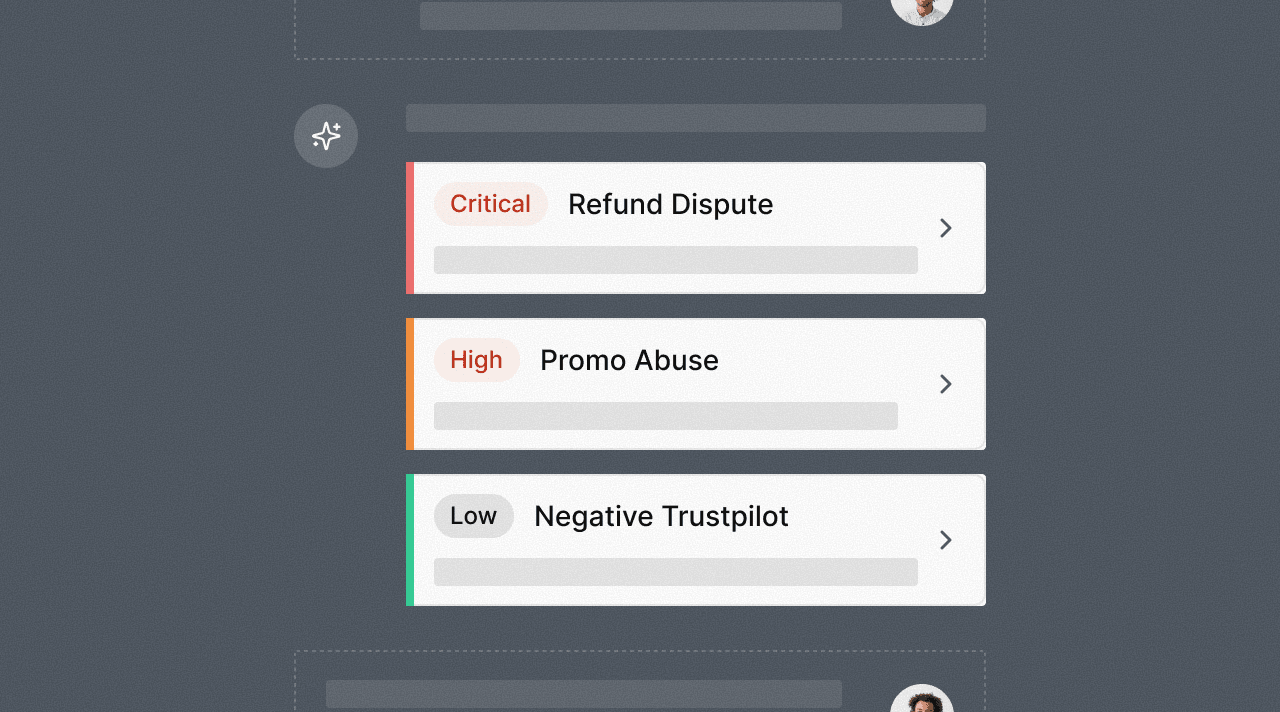 Action Queue routed by a conversational AI filter